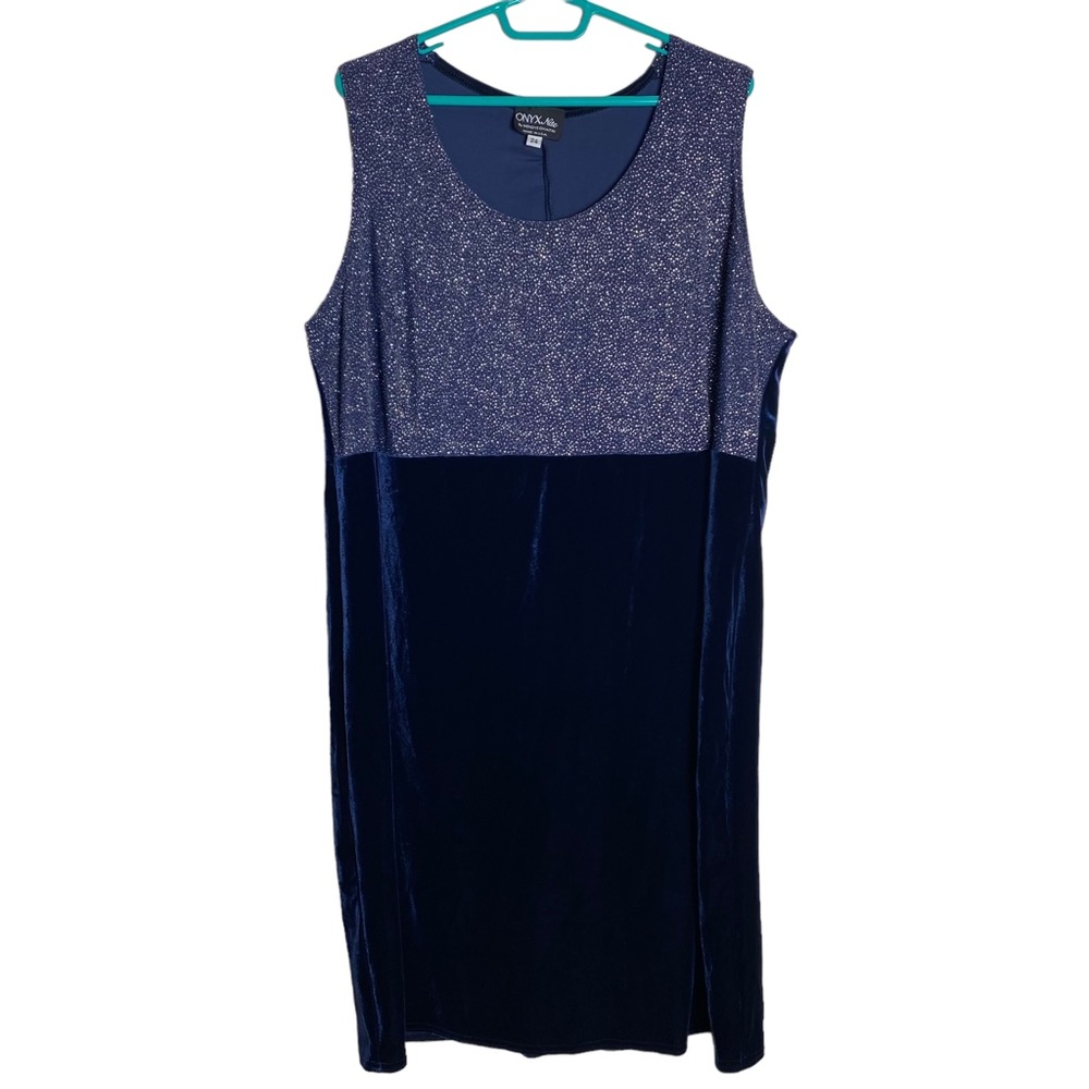 Woman's Dress-Sparkly, Sleeveless, Stretchy, Soft, Pullover
